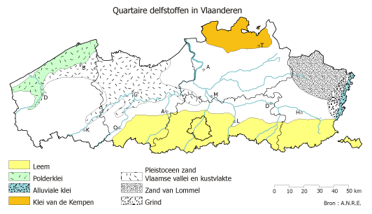 Quartaire delfstoffen in Vlaanderen