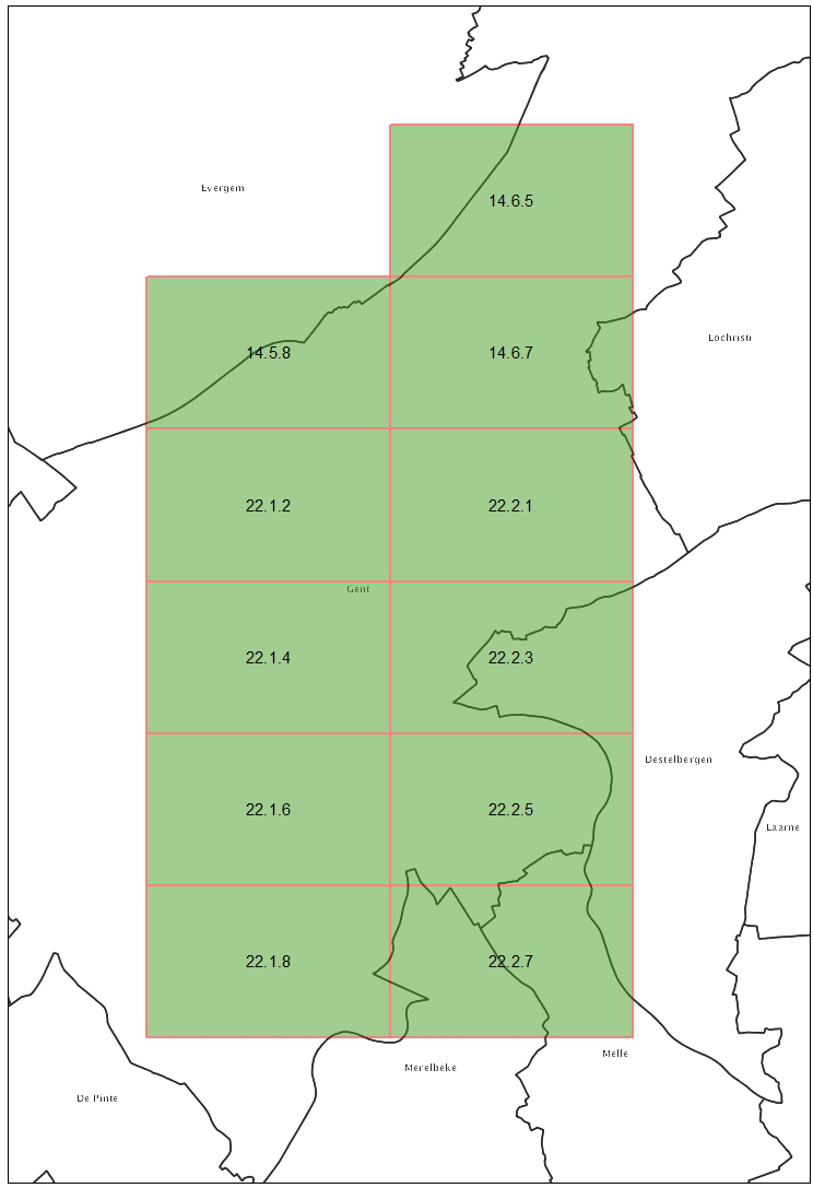 Gebieden GMKaart Gent
