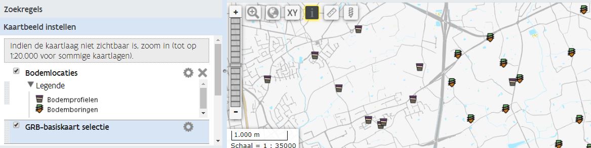 Bodemlocaties in de DOV-verkenner